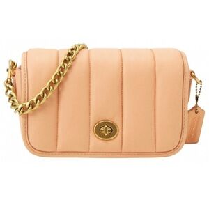 Coach Quilted Dinky Crossbody Bag B4/Faded Blush puff crossbody pink cottagecore